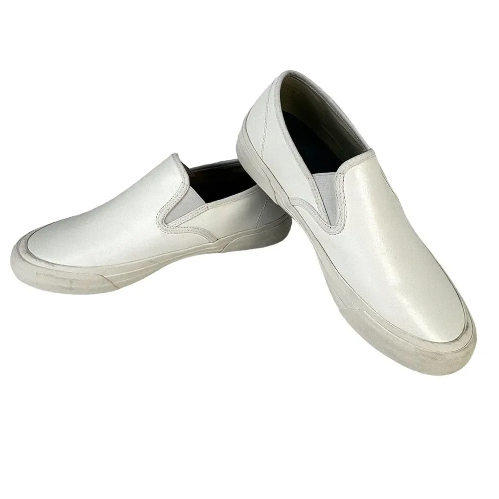SeaVees Men's Size 10 SeaChange Slip On White Vegan Corn Leather Shoes